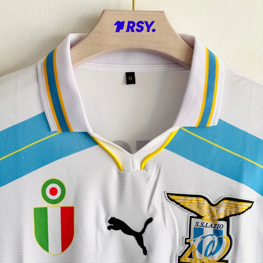 LAZIO 2000-01 AWAY KIT CRESPO FIVESLEEVE POLO EMBROIDERY