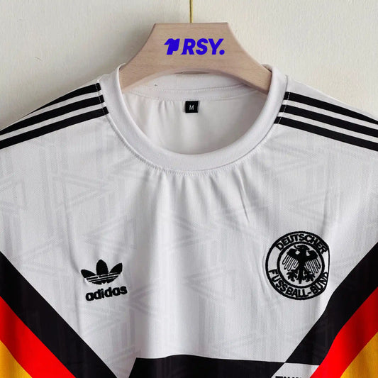 GERMANY 1990 HOME KIT MATTHAUS FIVESLEEVE EMBROIDERY