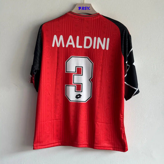 ACMILAN 1997-98 FOURTH KIT MALDINI FIVESLEEVE