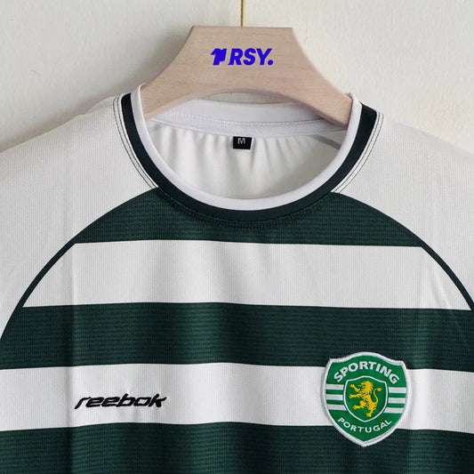 SPORTING 2001-02 HOME KIT RONALDO EMBROIDERY