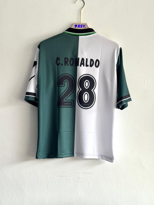 SPORTING 1998-99 HOME KIT RONALDO FIVESLEEVE POLO