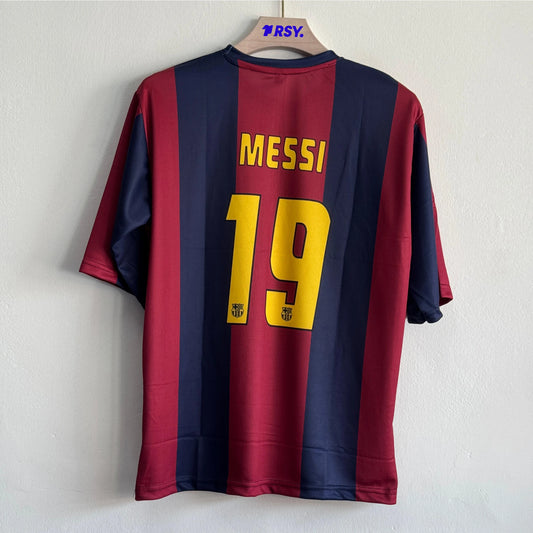 BARCELONA 1998-99 HOME KIT MESSI FIVESLEEVE