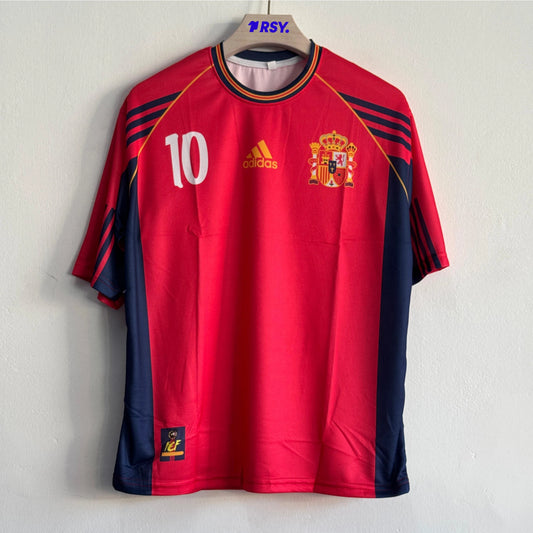 SPAIN 1998 HOME KIT RAUL FIVESLEEVE