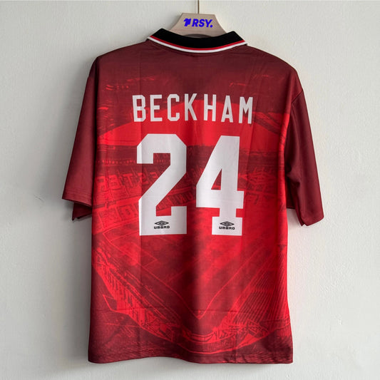 MANCHESTER UNITED 1994-95 HOME KIT BECKHAM FIVESLEEVE POLO