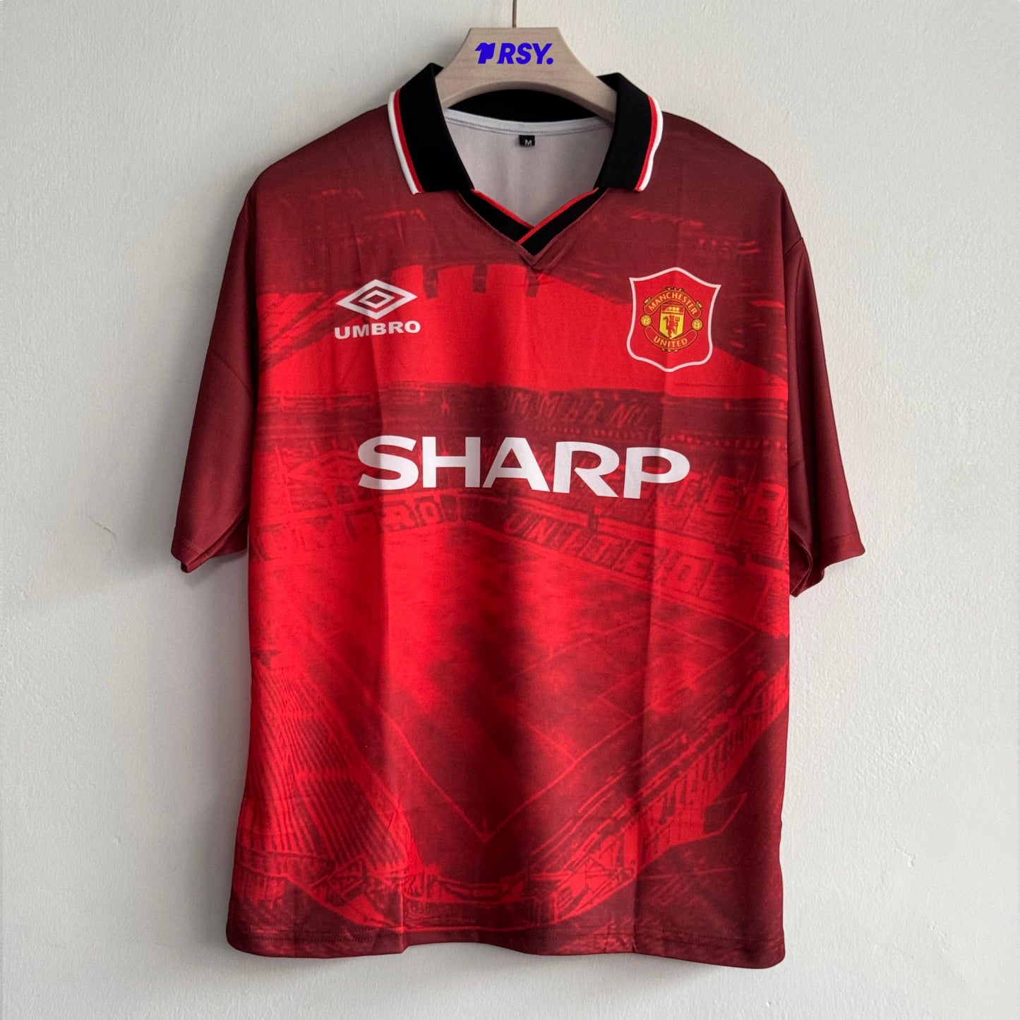 MANCHESTER UNITED 1994-95 HOME KIT BECKHAM FIVESLEEVE POLO