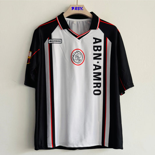 AJAX 1998-99 AWAY KIT F.DE BOER FIVESLEEVE POLO