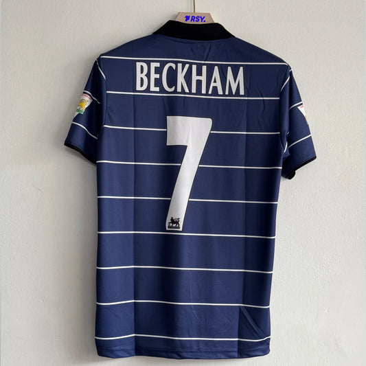 MANCHESTER UNITED 1999-2000 AWAY KIT BECKHAM POLO EMBROIDERY
