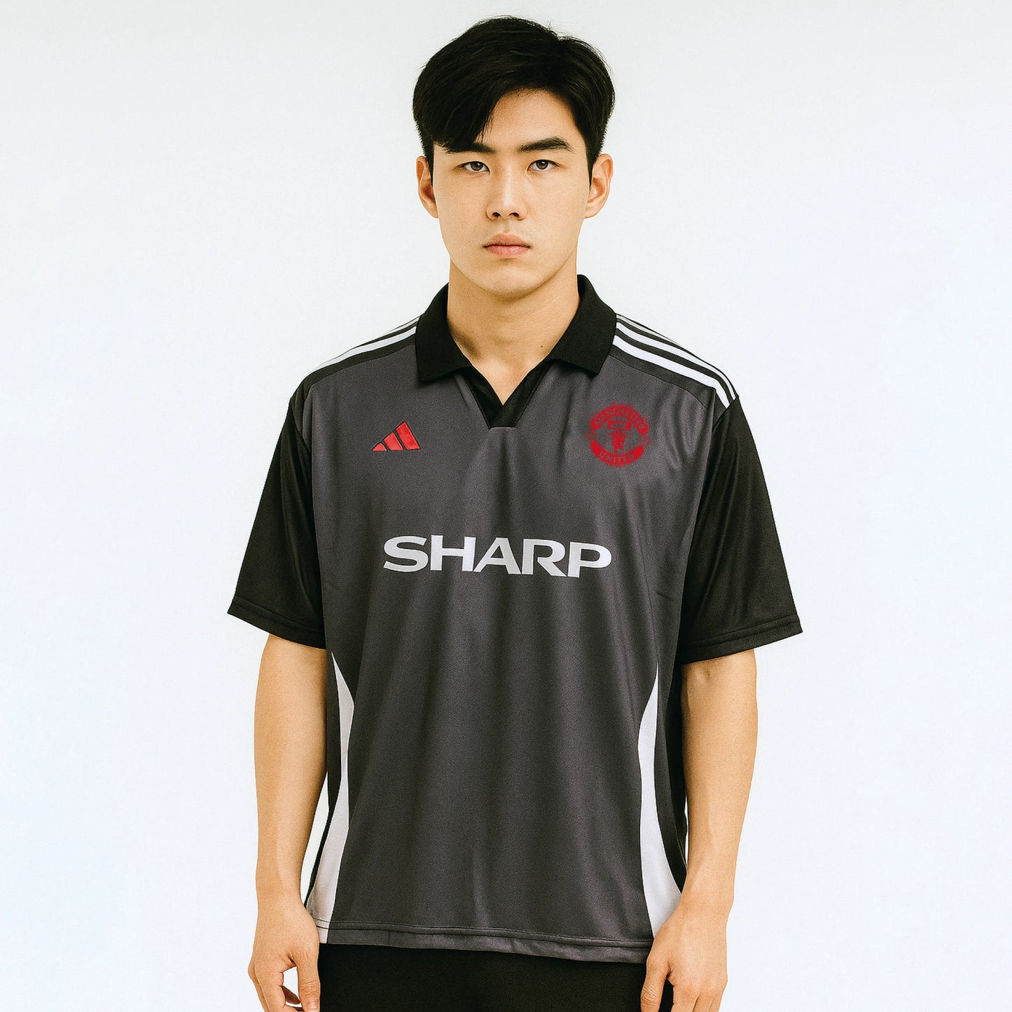 MANCHESTER UNITED 1998-99 KIT BECKHAM FIVESLEEVE POLO