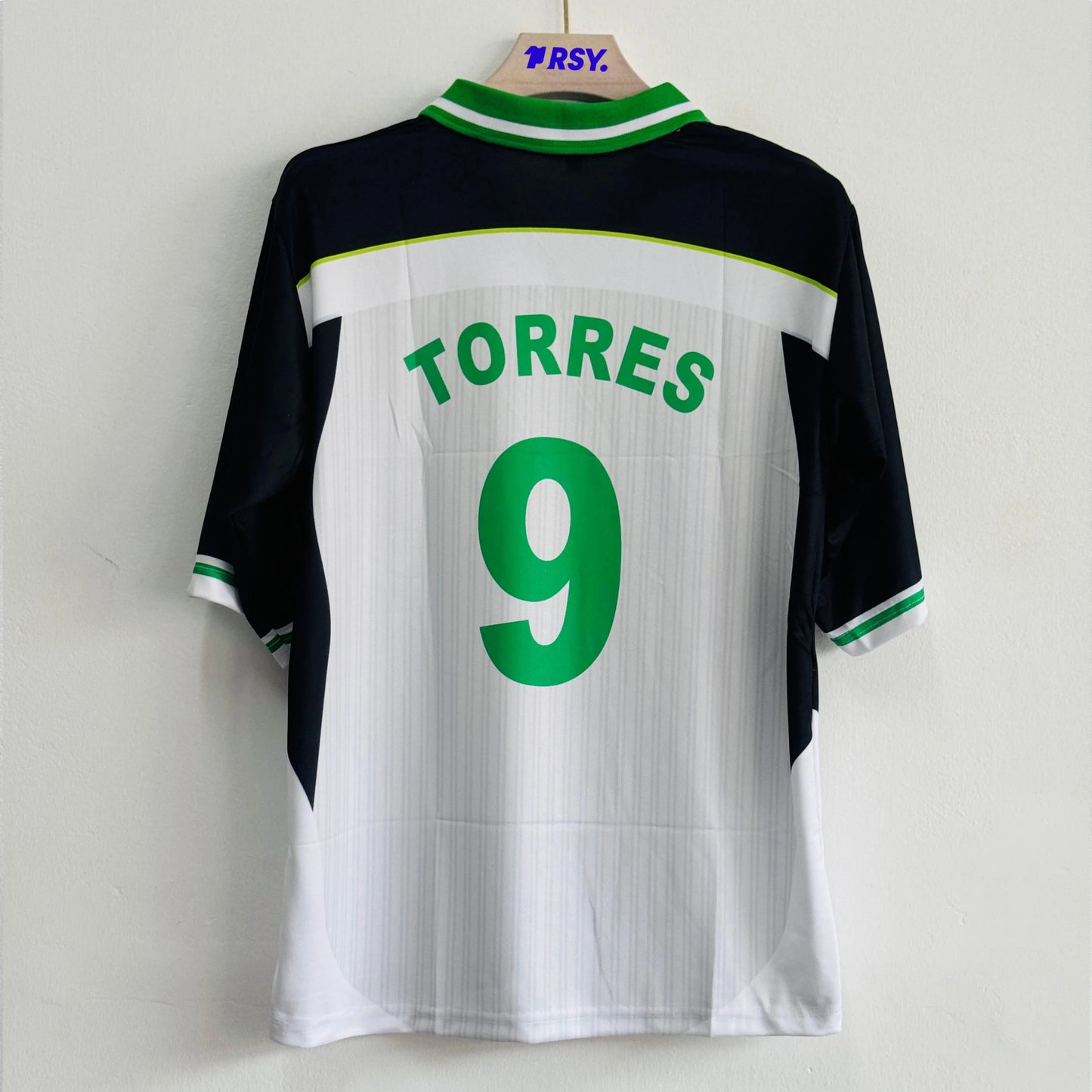 LIVERPOOL TORRES GREEN AND WHITE FIVESLEEVE POLO