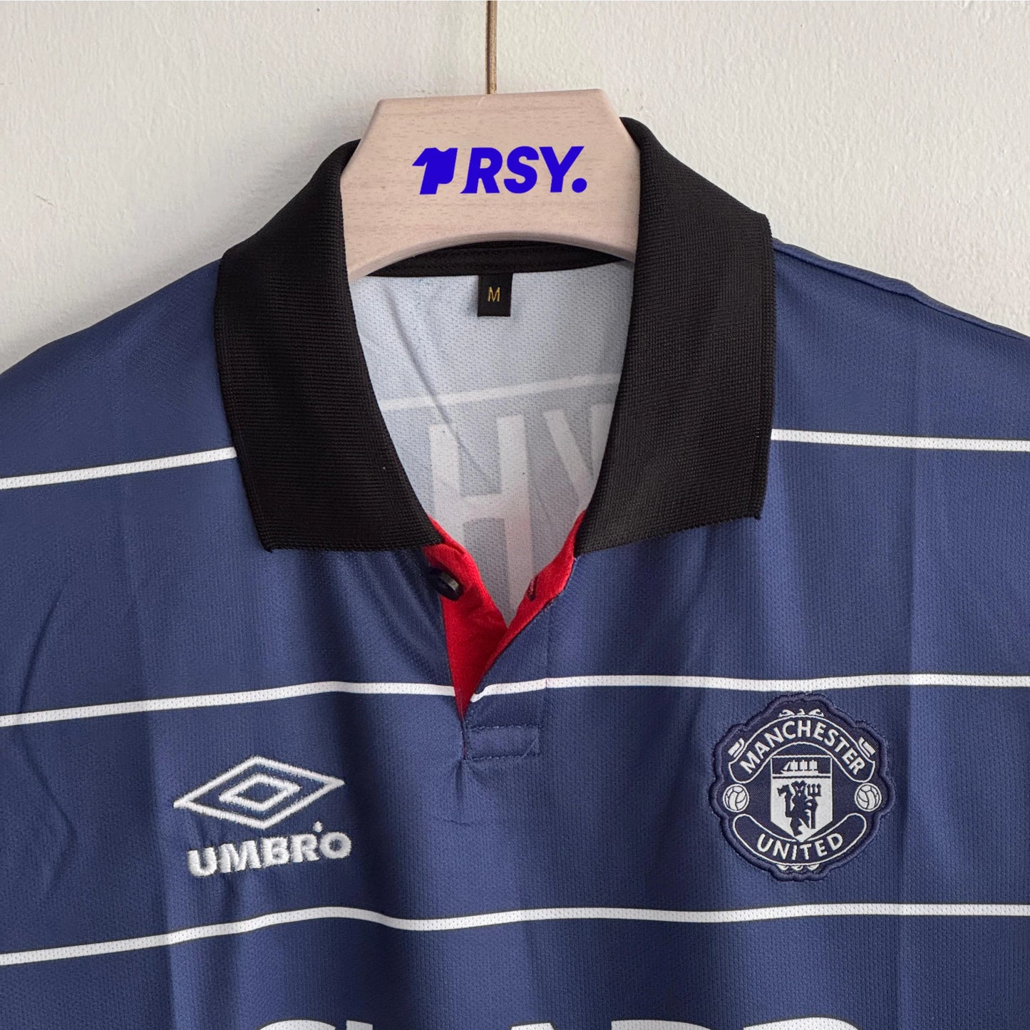 MANCHESTER UNITED 1999-2000 AWAY KIT BECKHAM POLO EMBROIDERY
