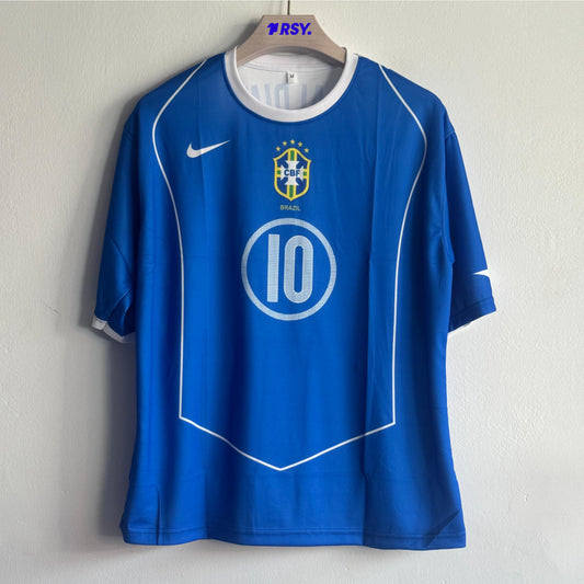 BRAZIL 2004 AWAY KIT RONALDINHO FIVESLEEVE