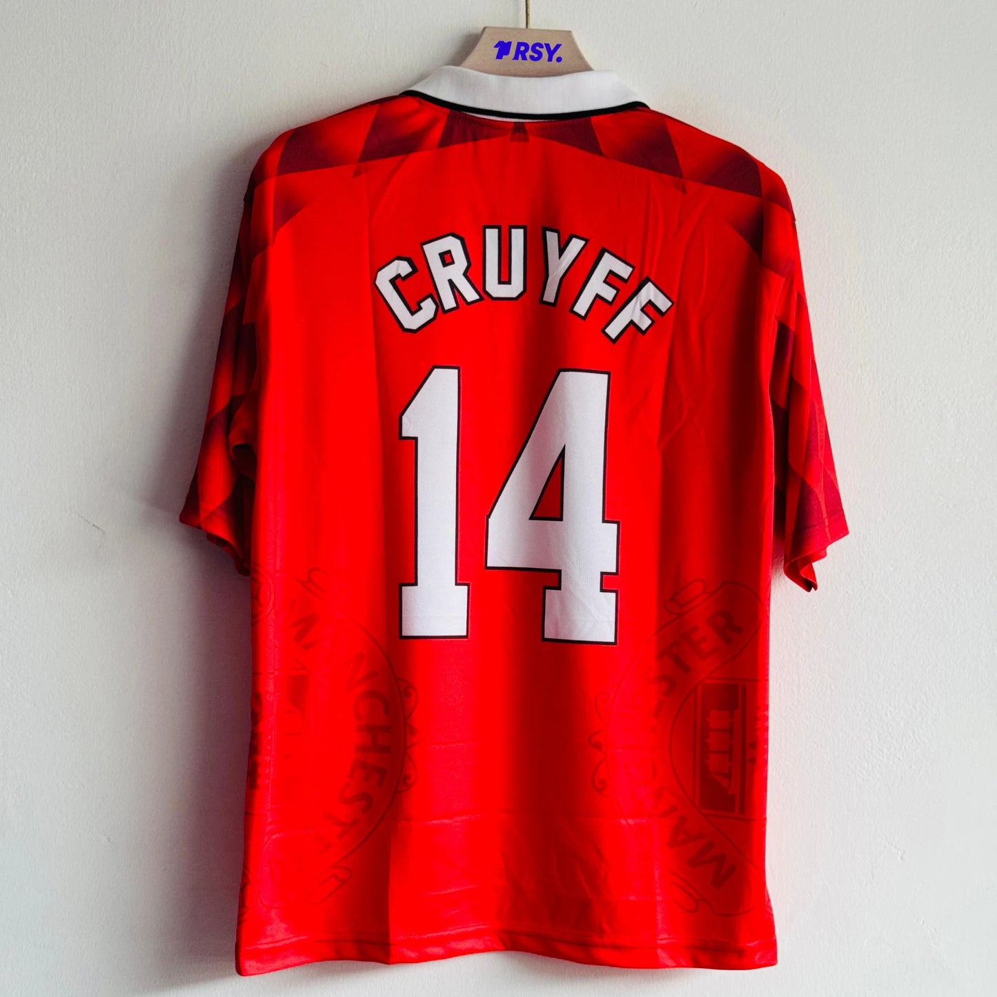 MANCHESTER UNITED 1996-97 HOME KIT CRUYFF FIVESLEEVE POLO