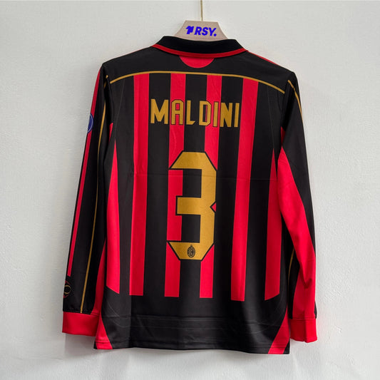 Acmilan 2006/07 home jersey Maldini full sleeve