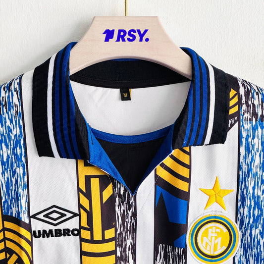 INTERMILAN 1996-97 AWAY KIT CARLOS FIVESLEEVE POLO EMBROIDERY