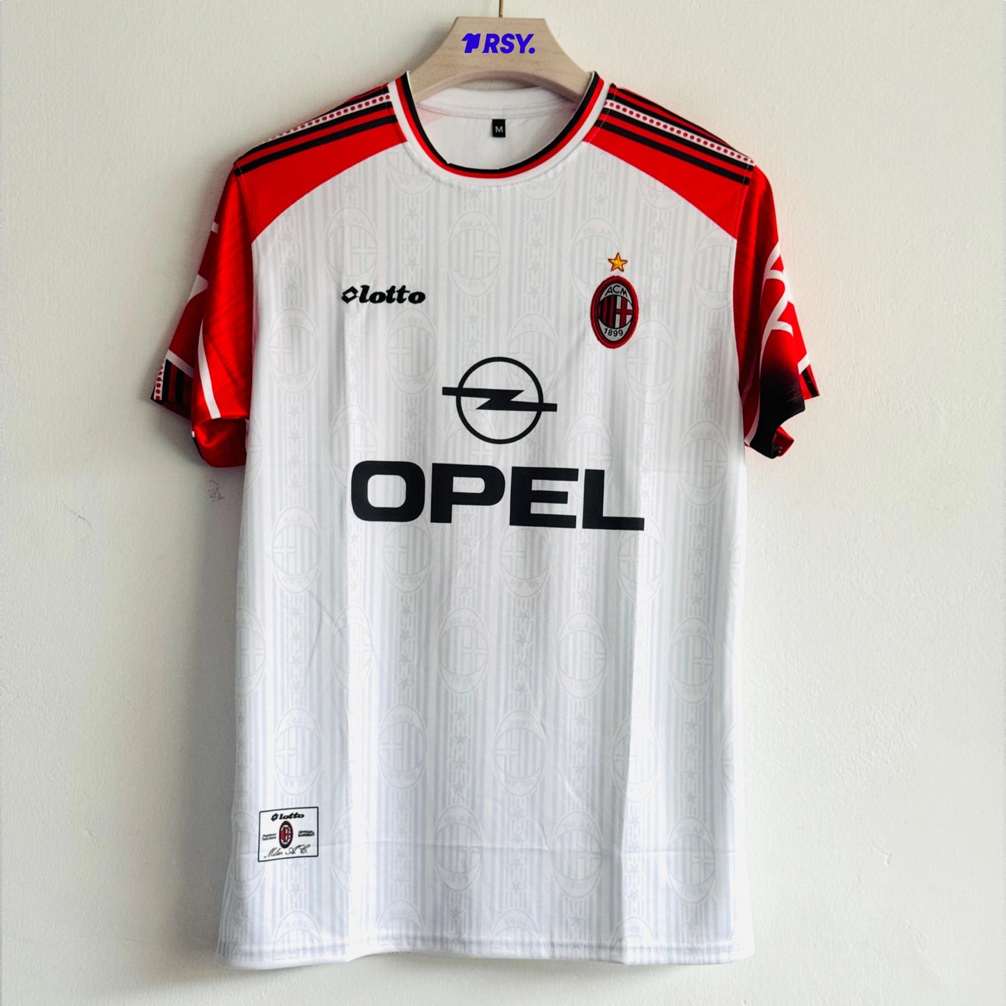 ACMILAN 1997-98 AWAY KIT MALDINI EMBROIDERY