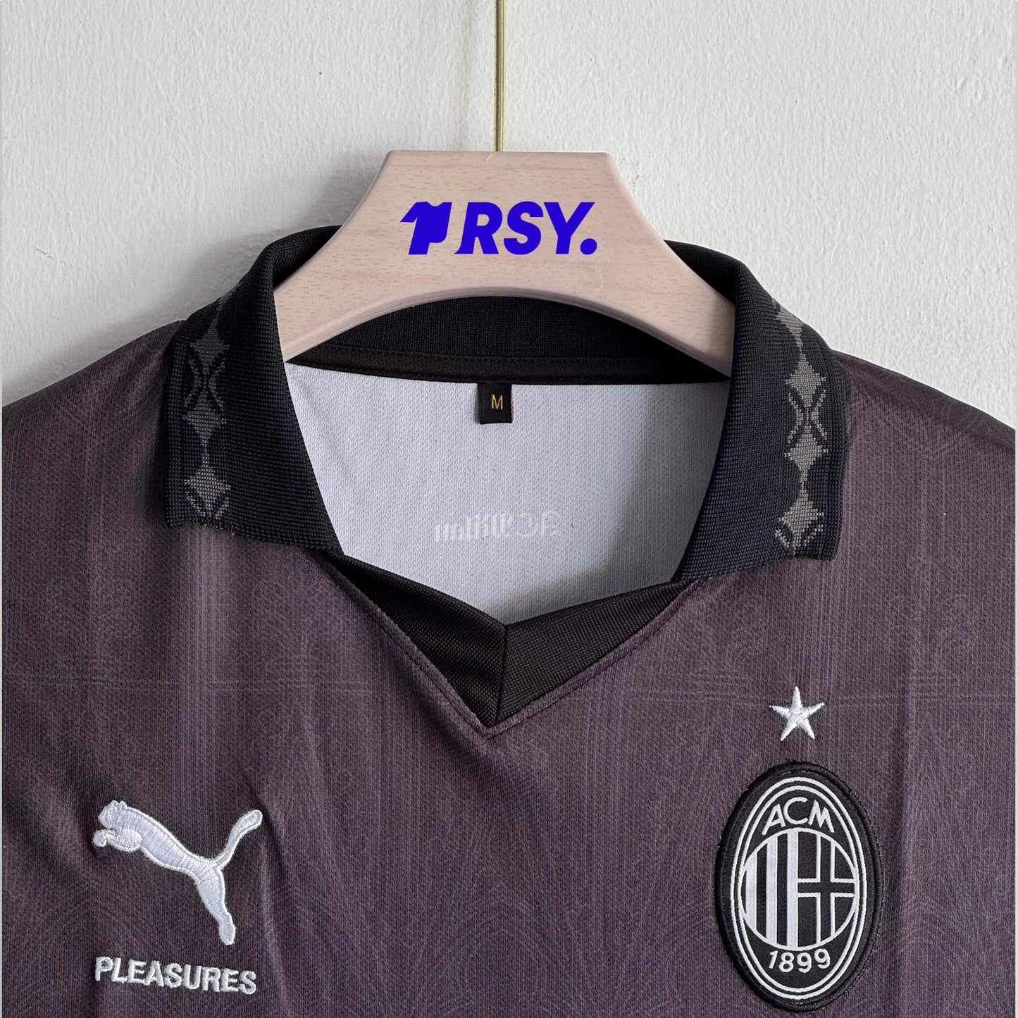 ACMILAN 2024 SPECIAL EDITION KIT BLACK MALDINI POLO EMBROIDERY