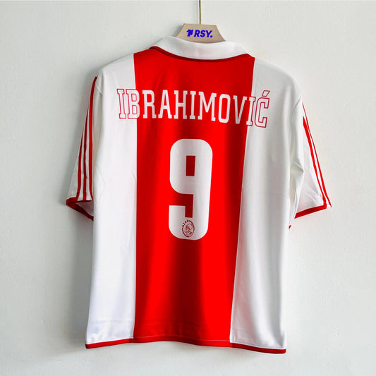 AJAX 2001 HOME KIT IBRAVIMOVIC FIVESLEEVE POLO