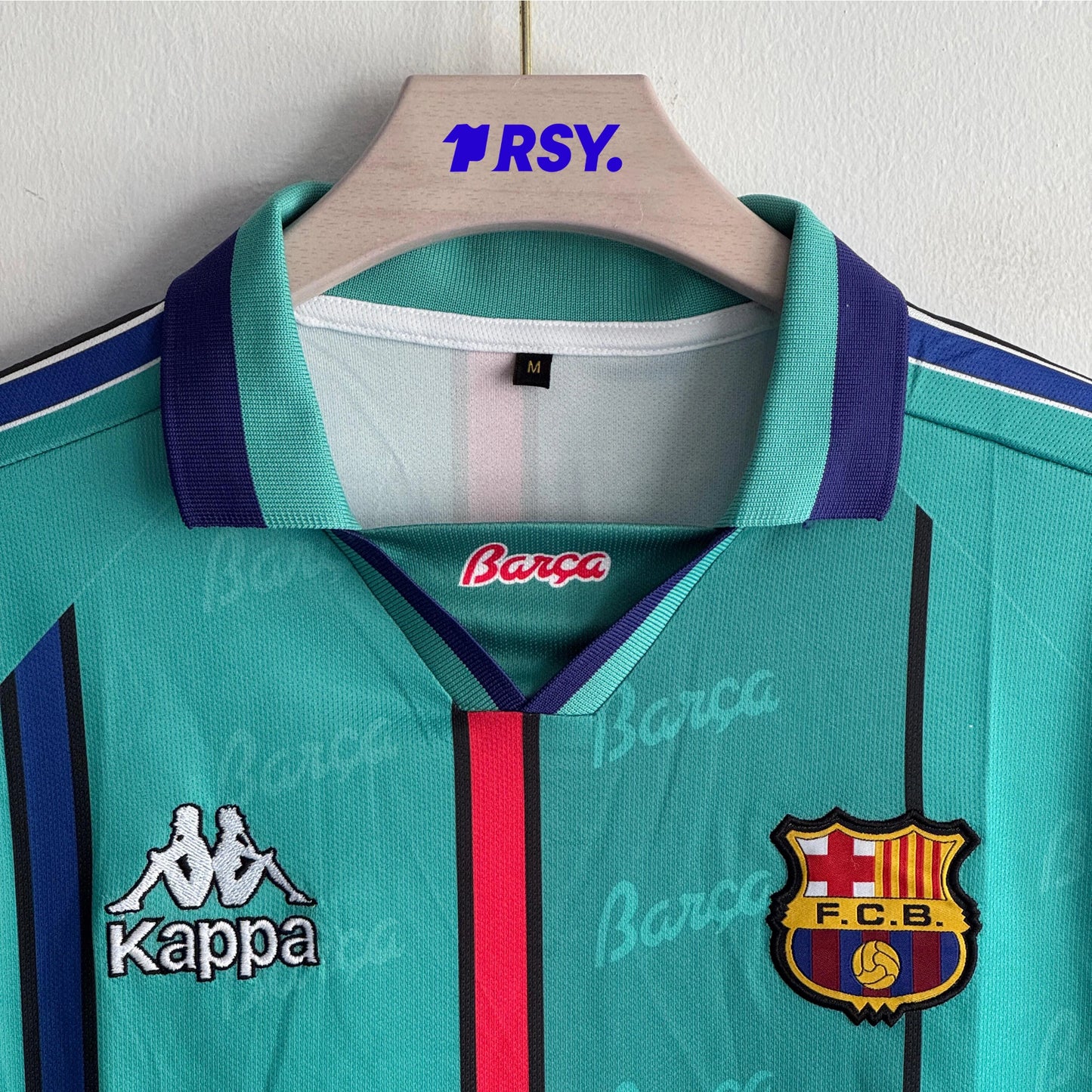 BARCELONA 1995-96 AWAY KIT RONALDO POLO EMBROIDERY