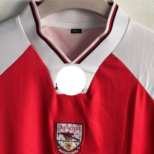 ARSENAL 1992-93 HOME KIT V KNITTED POLO FIVESLEEVE EMBROIDERY PREMIUM