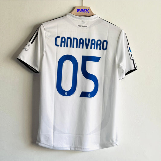 REAL MADRID 2006-07 HOME KIT CANNAVARO EMBROIDERY