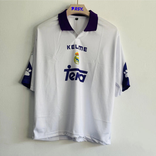 REAL MADRID 1997-98 HOME KIT ZIDANE FIVESLEEVE POLO