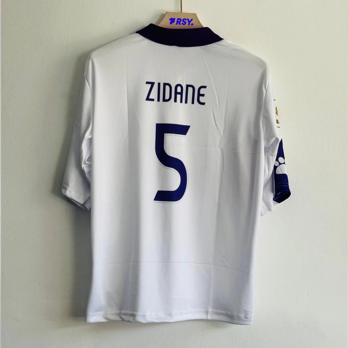 REAL MADRID 1997-98 HOME KIT ZIDANE FIVESLEEVE POLO