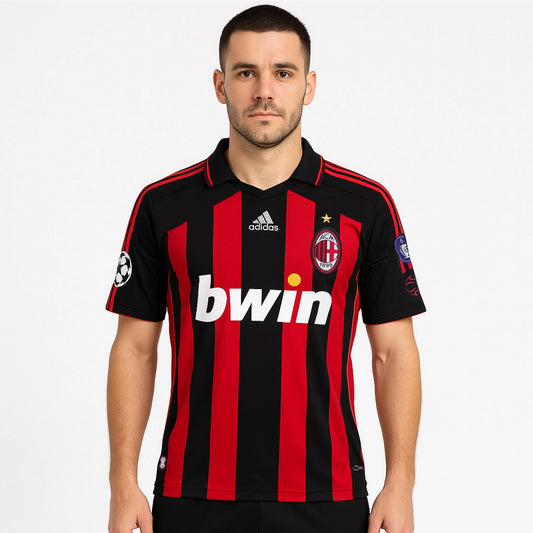 ACMilan 2006-07 Maldini Home Half Sleeve Embroidery Collar