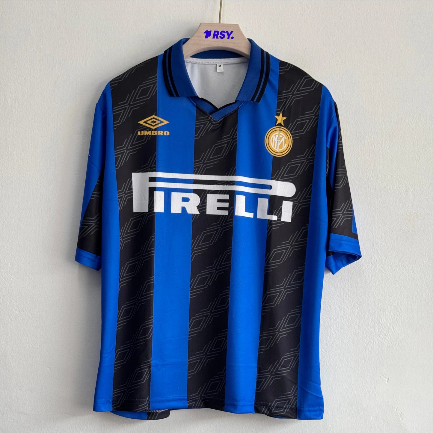INTERMILAN 1995-96 HOME KIT R.CARLOS FIVESLEEVE POLO