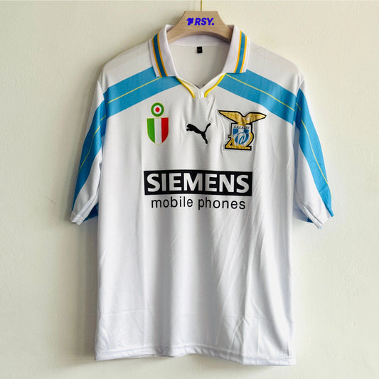 LAZIO 2000-01 AWAY KIT CRESPO FIVESLEEVE POLO EMBROIDERY