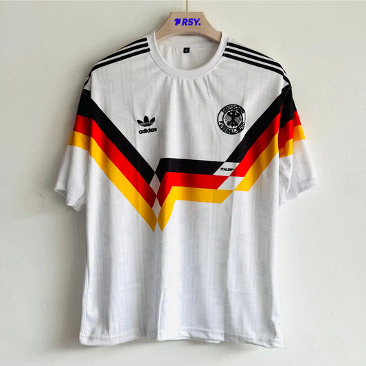 GERMANY 1990 HOME KIT MATTHAUS FIVESLEEVE EMBROIDERY