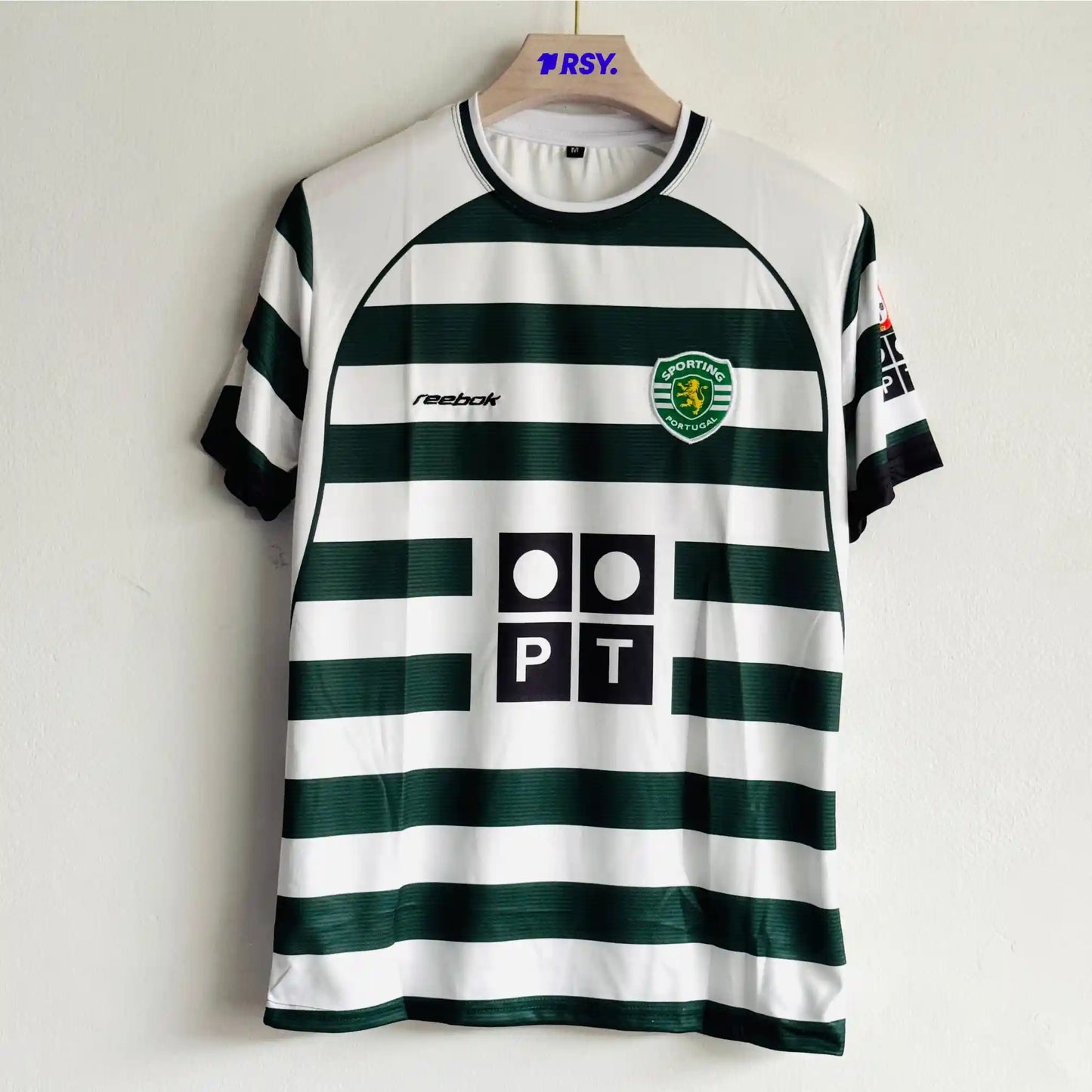 SPORTING 2001-02 HOME KIT RONALDO EMBROIDERY