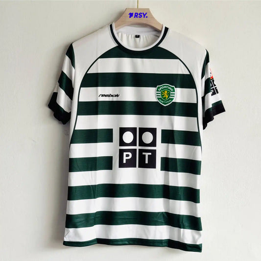 SPORTING 2001-02 HOME KIT RONALDO EMBROIDERY