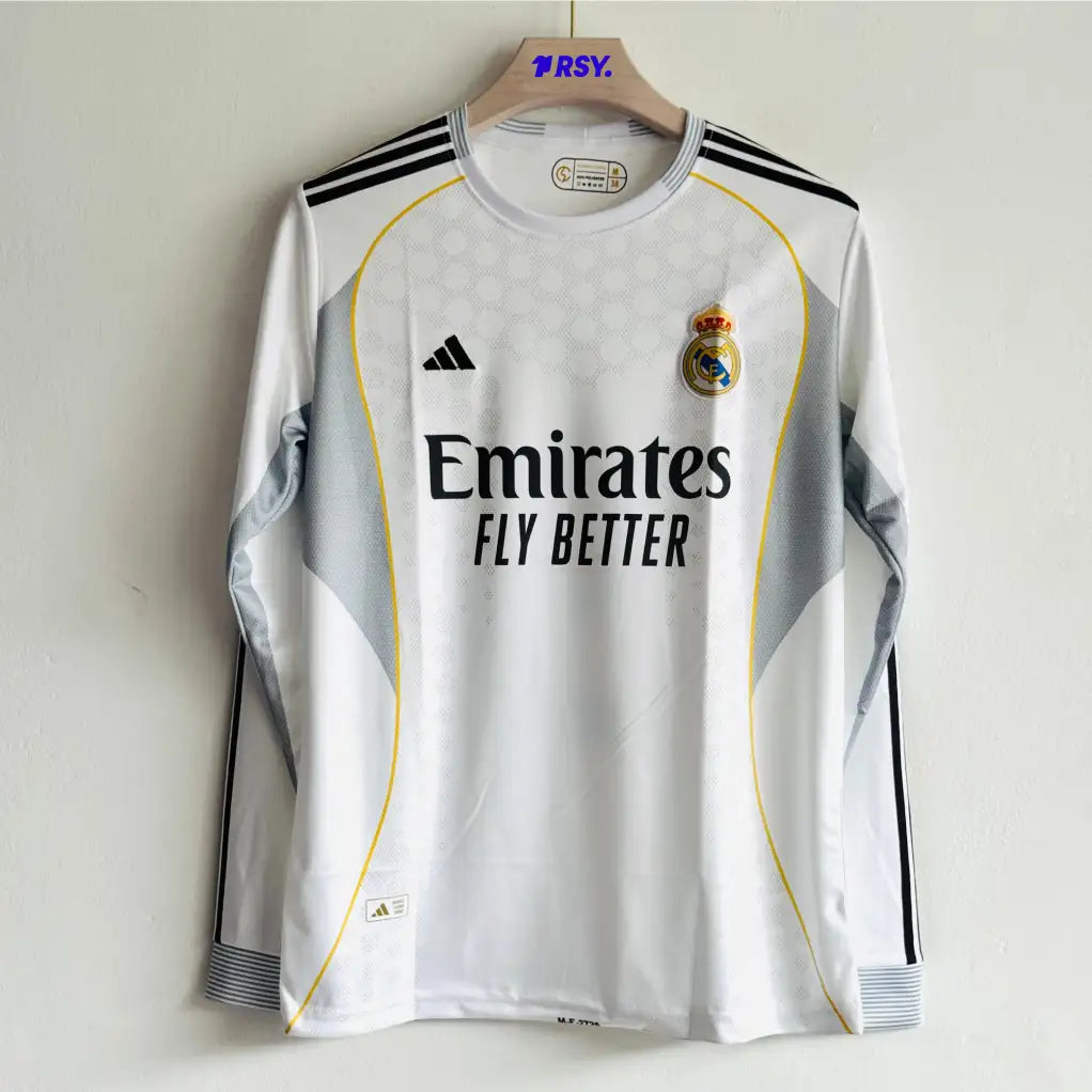 REAL MADRID 25-26 HOME KIT MBAPPE FULLSLEEVE EMBROIDERY