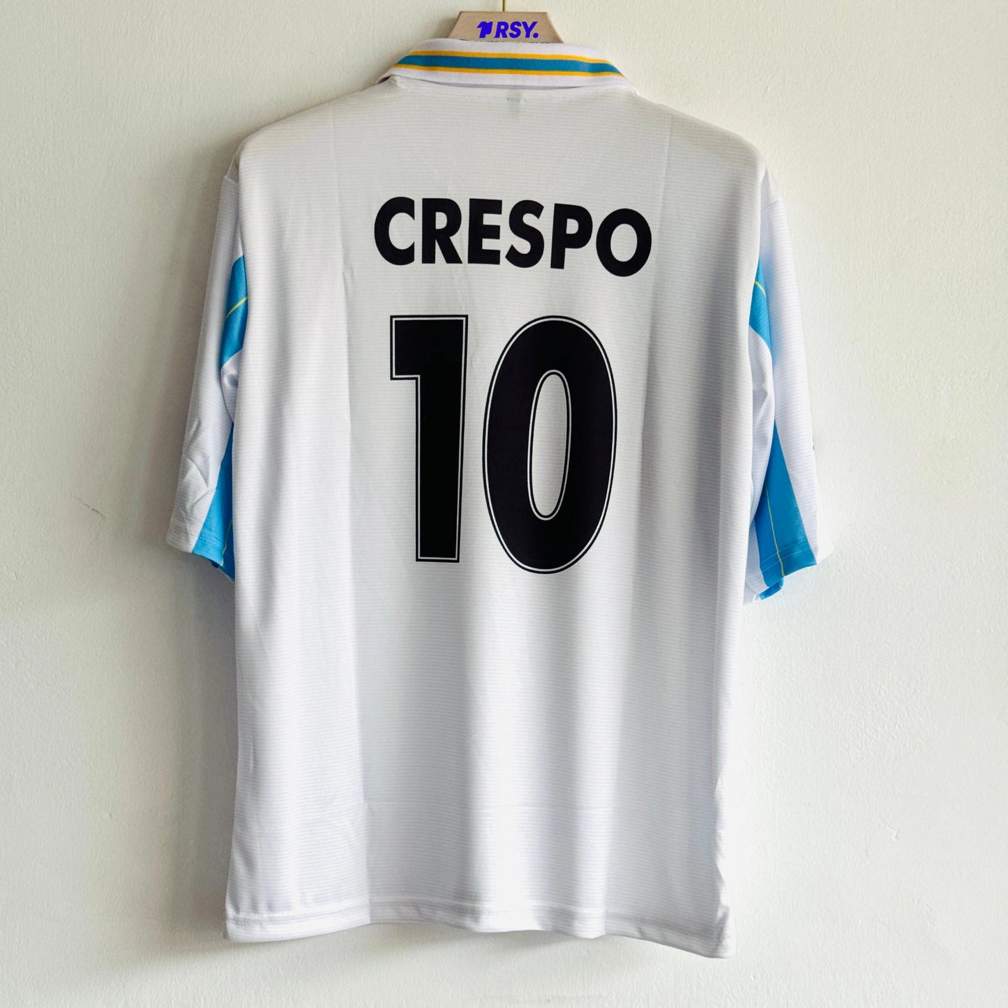 LAZIO 2000-01 AWAY KIT CRESPO FIVESLEEVE POLO EMBROIDERY