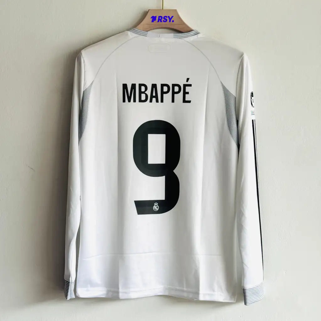 REAL MADRID 25-26 HOME KIT MBAPPE FULLSLEEVE EMBROIDERY