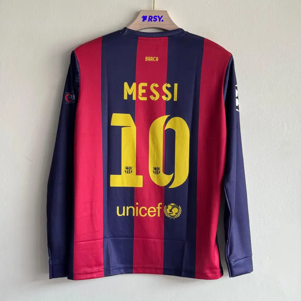 BARCELONA 2014-15 HOME KIT MESSI FULLSLEEVE EMBROIDERY