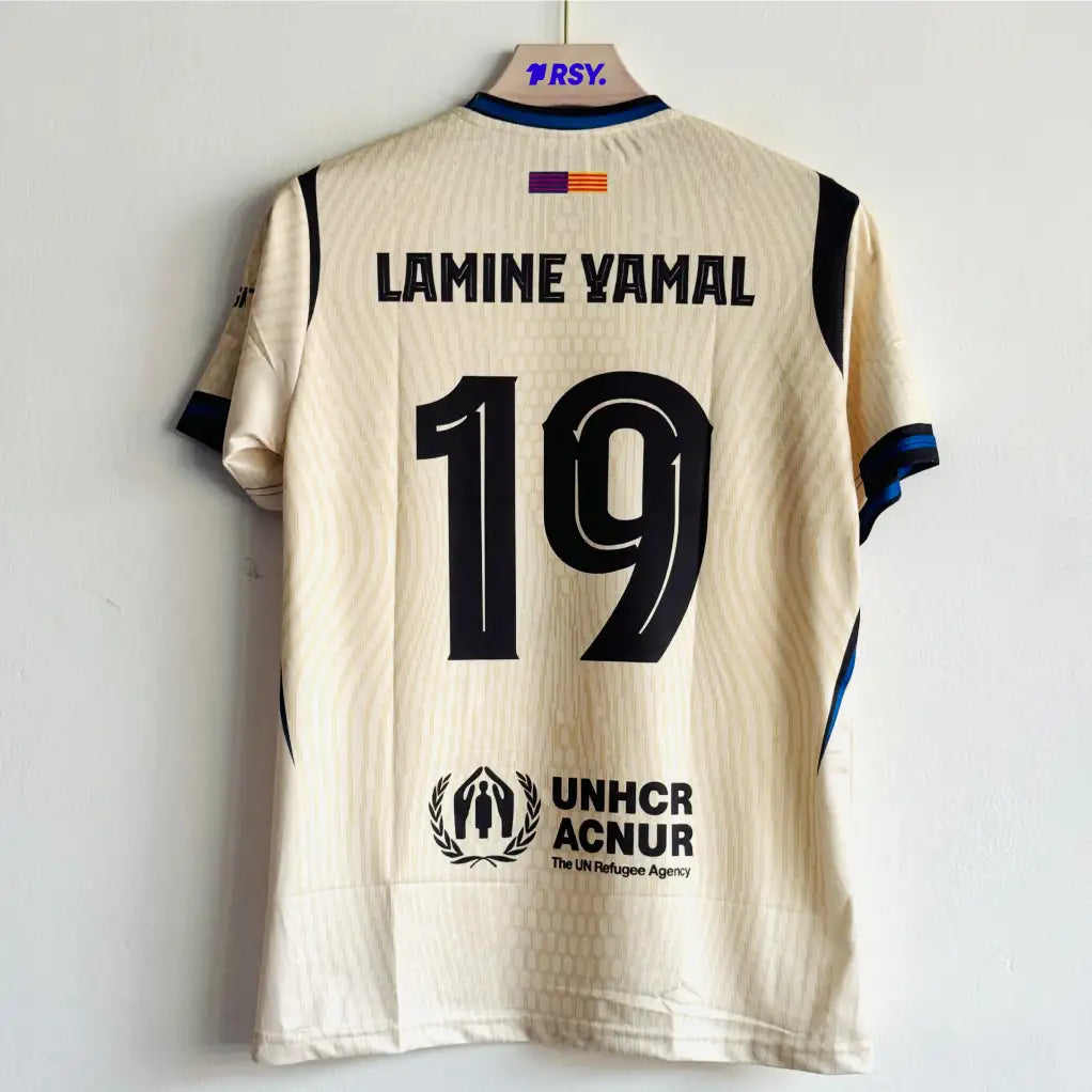BARCELONA 25-26 AWAY KIT LAMINE YAMAL EMBROIDERY