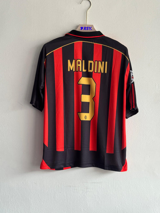 ACMILAN 2006-07 HOME KIT MALDINI FIVESLEEVE POLO