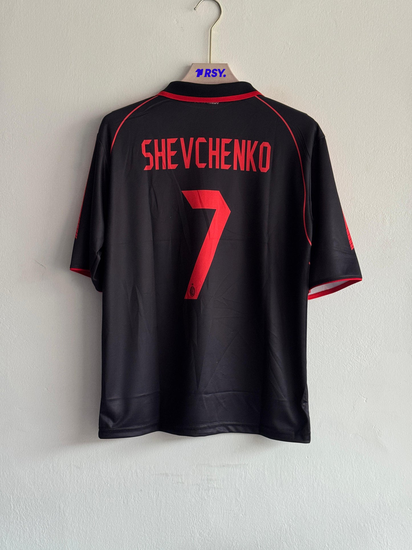 ACMILAN 2005-06 THIRD KIT SCHEVCHENKO FIVESLEEVE POLO EMBROIDERY