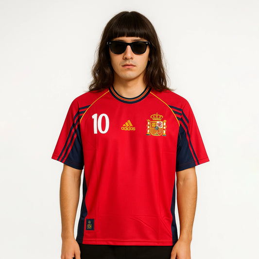 SPAIN 1998 HOME KIT RAUL FIVESLEEVE