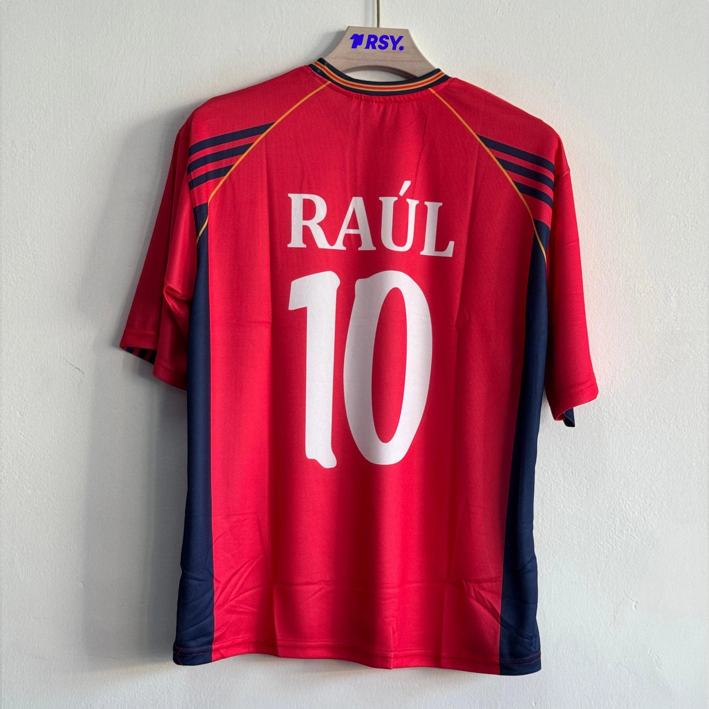 SPAIN 1998 HOME KIT RAUL FIVESLEEVE