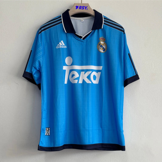 REAL MADRID 1999-2000 THIRD KIT RAUL FIVESLEEVE POLO
