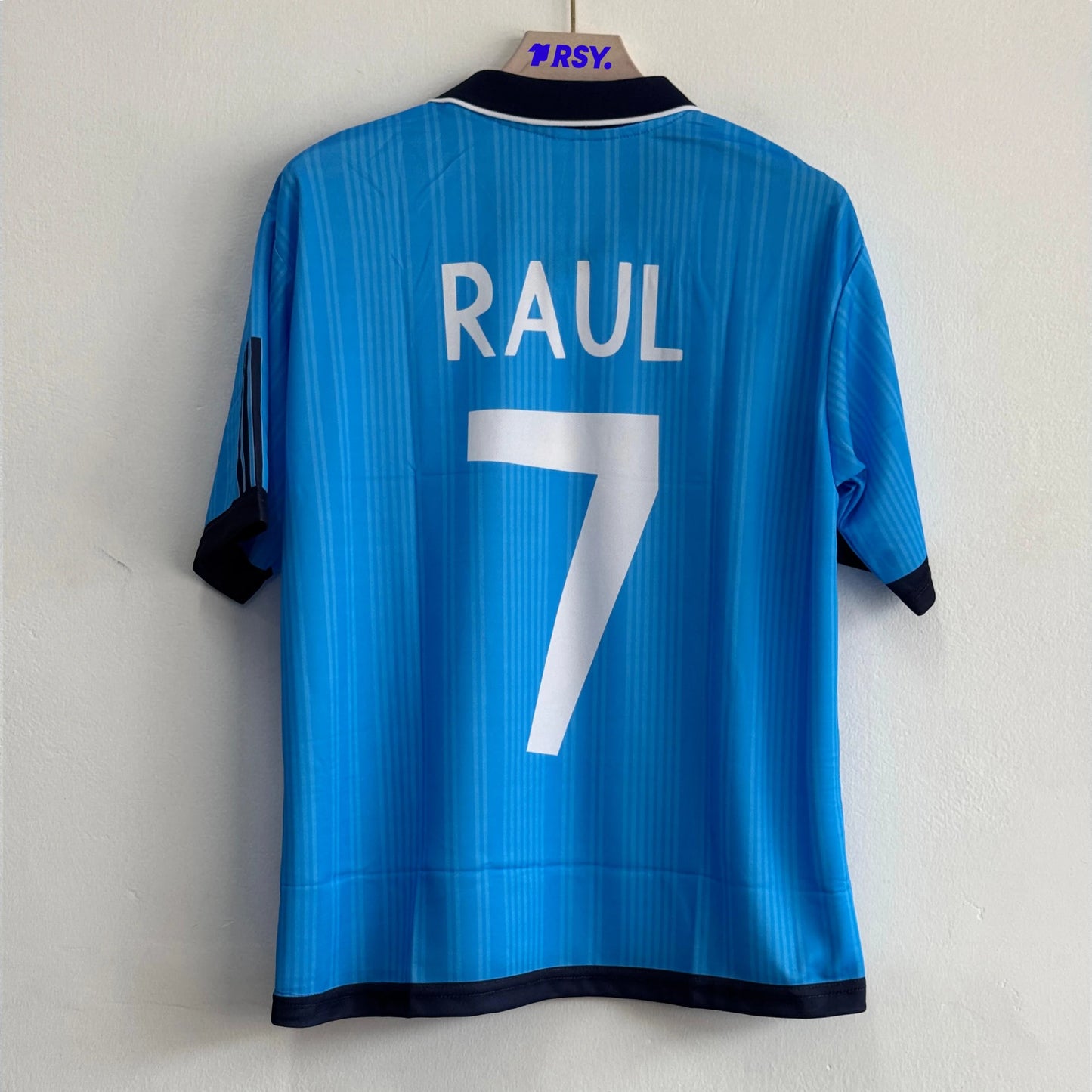 REAL MADRID 1999-2000 THIRD KIT RAUL FIVESLEEVE POLO