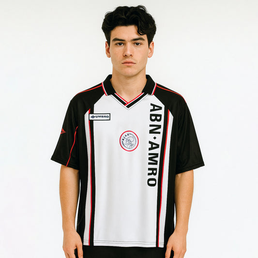 AJAX 1998-99 AWAY KIT F.DE BOER FIVESLEEVE POLO