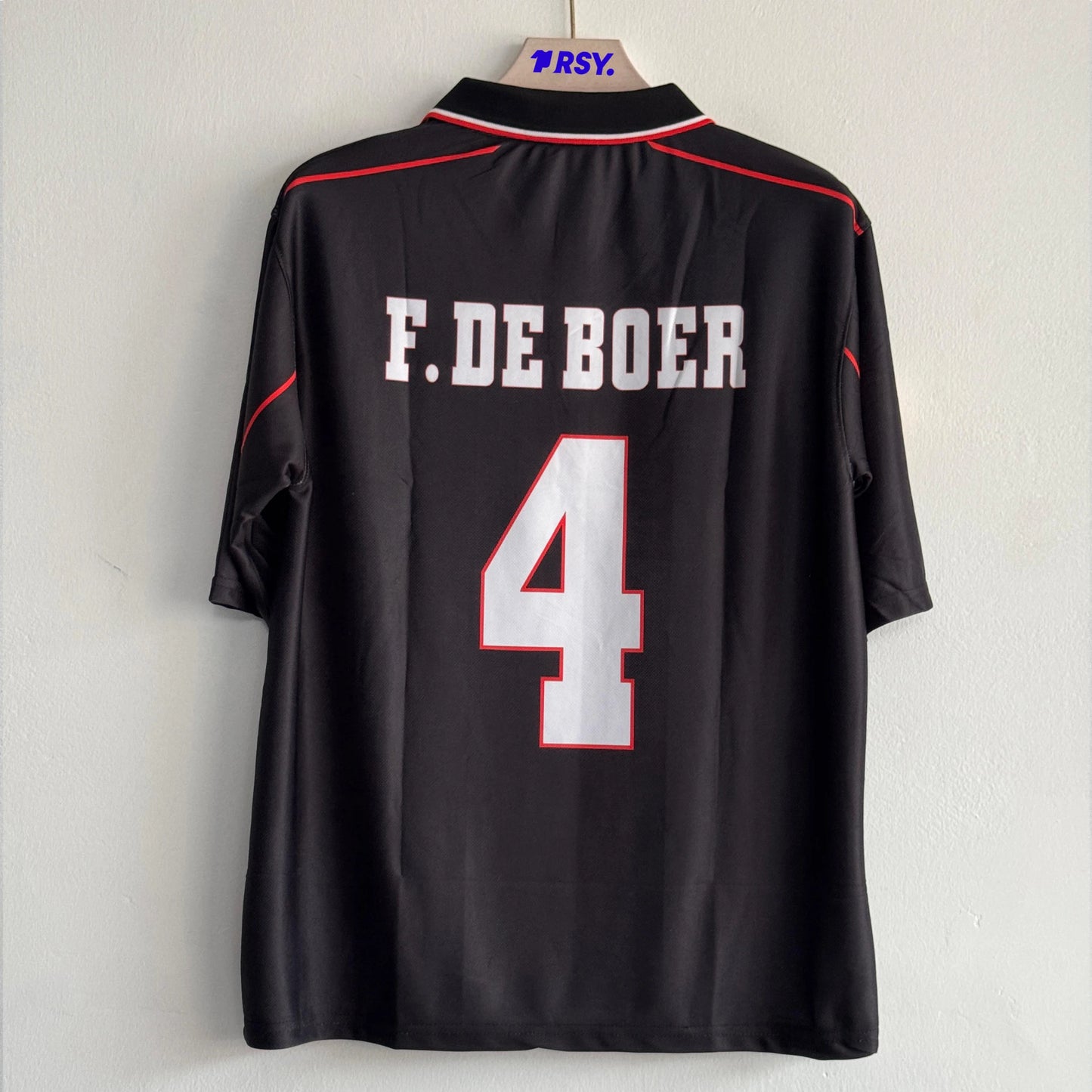 AJAX 1998-99 AWAY KIT F.DE BOER FIVESLEEVE POLO