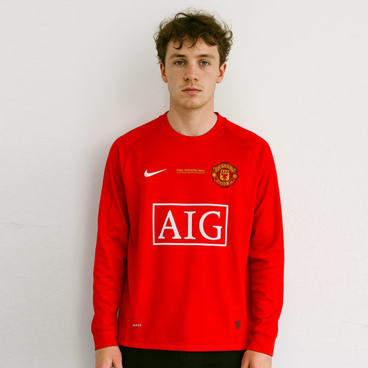 MANCHESTER UNITED 2007-08 HOME KIT ROONEY FULLSLEEVE EMBROIDERY