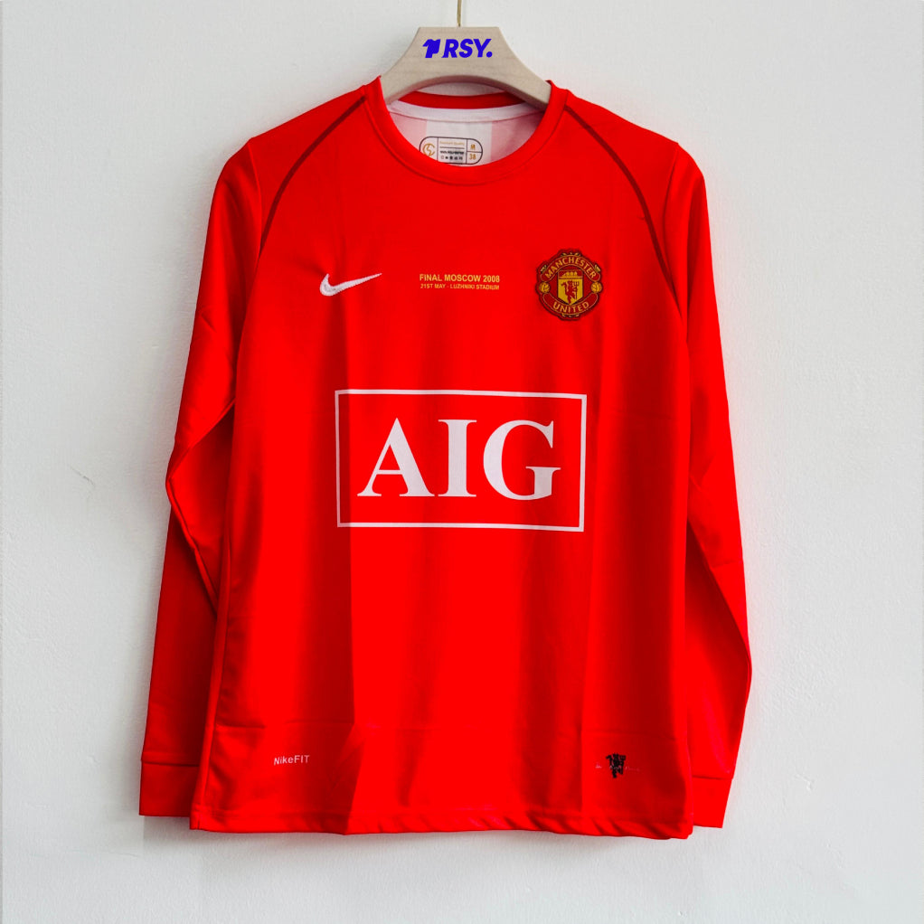 MANCHESTER UNITED 2007-08 HOME KIT ROONEY FULLSLEEVE EMBROIDERY