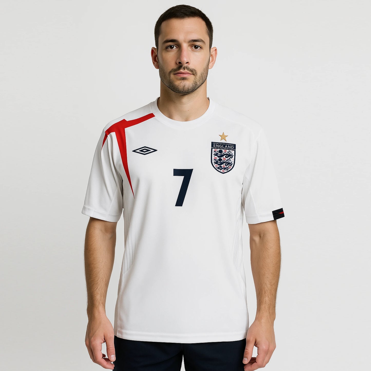 ENGLAND 2006 HOME KIT BECKHAM FIVESLEEVE
