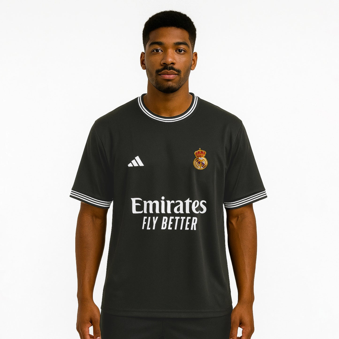 REAL MADRID SPECIAL EDITION GREY TSHIRT JERSEY EMBROIDERY FIVESLEEVE