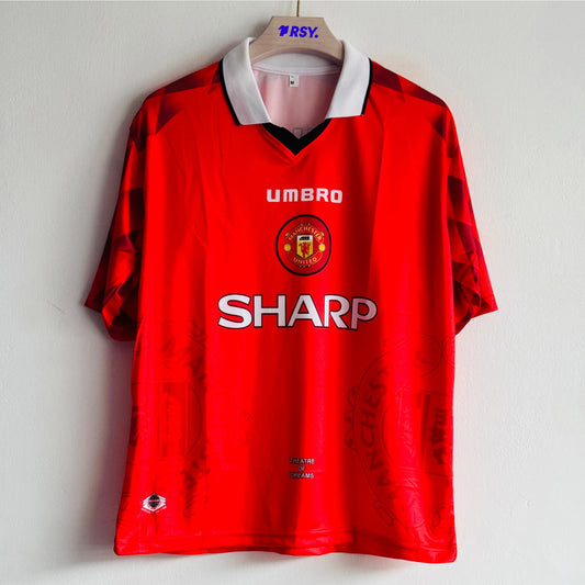 MANCHESTER UNITED 1996-97 HOME KIT CRUYFF FIVESLEEVE POLO